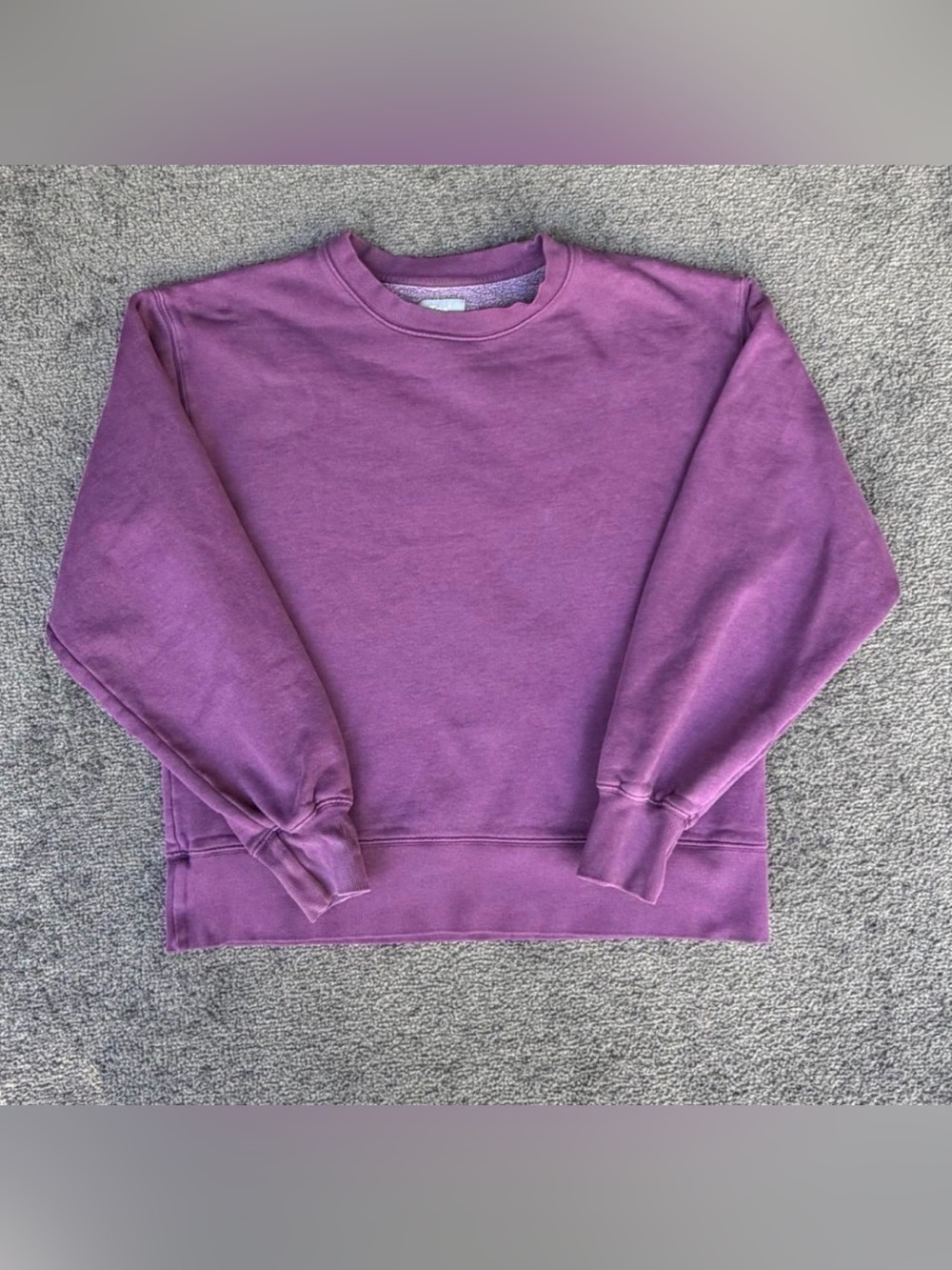 Aritzia TNA Cozy AF Crewneck Sweatshirt Purple Fleece Pullover